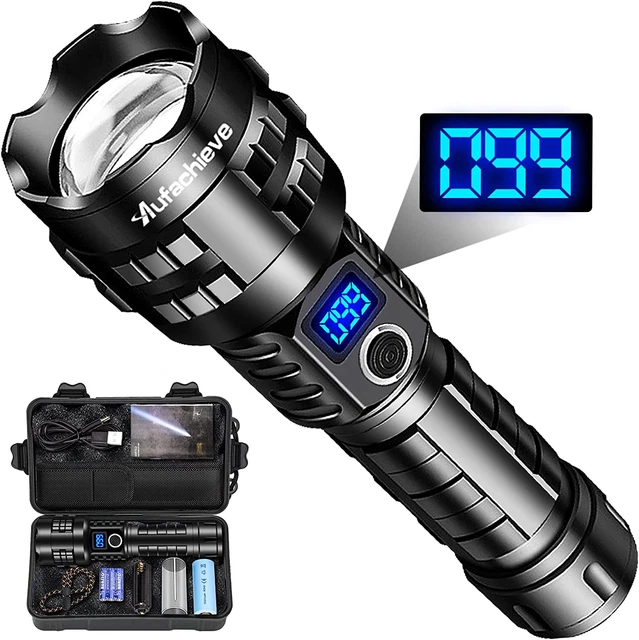 x Torcia LED Ricaricabile HUTRADE FL-36 3000 Lumen, Alluminio, Impermeabile mar
