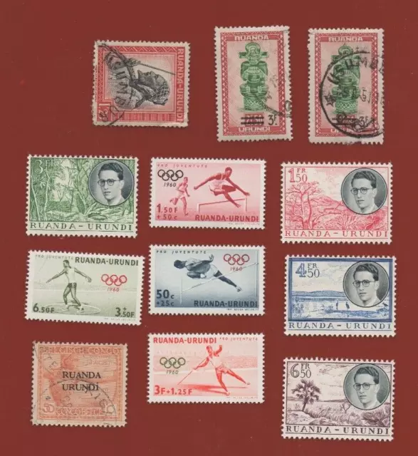 Packung 21 Briefmarken Entwertet Des Ruanda - Urundi