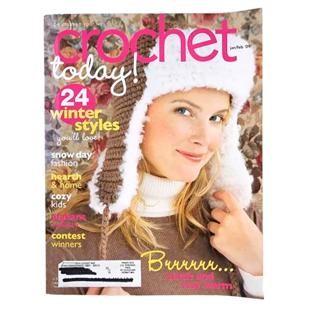 Crochet Today! Magazine January/February 2009 Afghans Cardi Sweater Blanket Rug