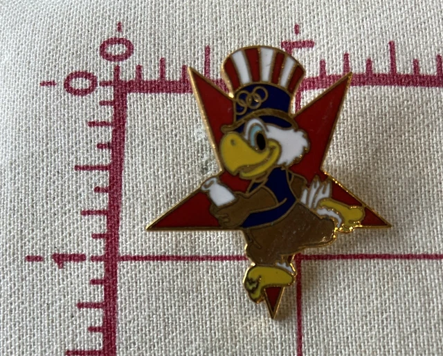 Broche Los Angeles 1984 - Jeux Olympiques - Sam L'Aigle - Natation Papillon