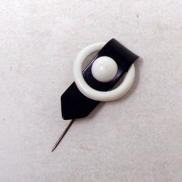 Broche Vintage Léa Stein En Lucite - Style Art Déco Géométrique - Occasion