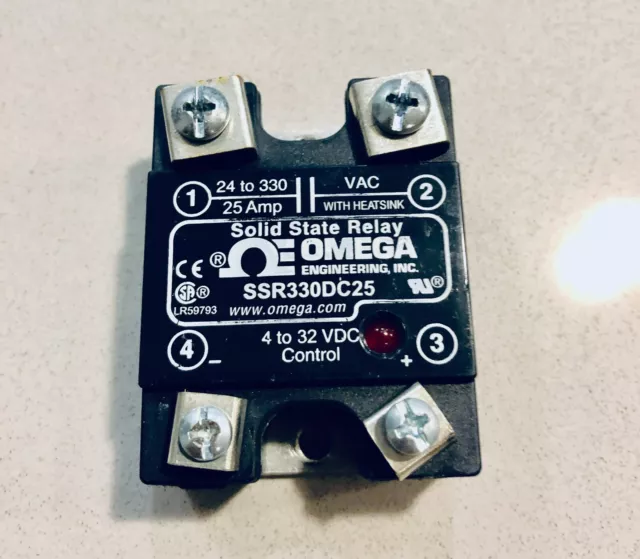 Omega Solid State Relay, Model SSR330DC25