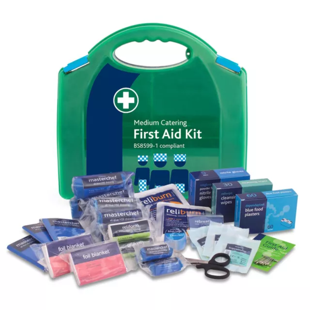 Medium BS8599-1 HSE Compliant Catering Kitchen Workplace Cafe Pub First Aid Kit