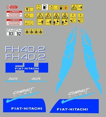 Kit Complet Hitachi Fiat-Hitachi Fr 220 Stickers Adhésif 