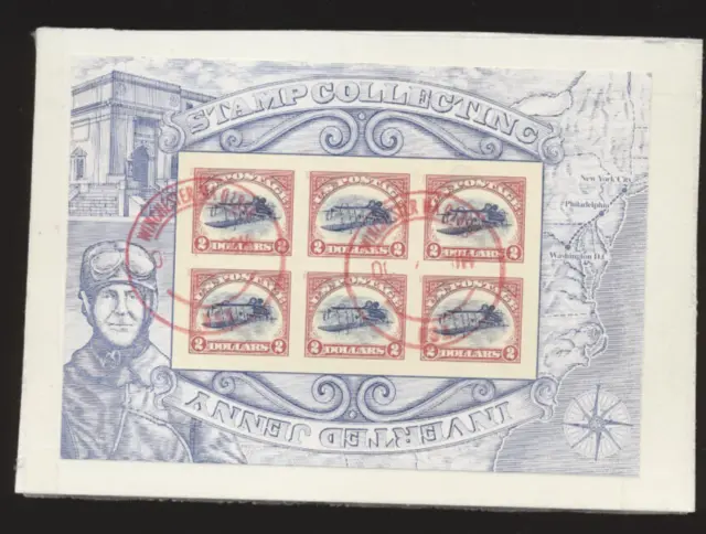 Invert Jenny #4806 Pane of 6 Two Dollar Stamps Postally Used RED CANCELS