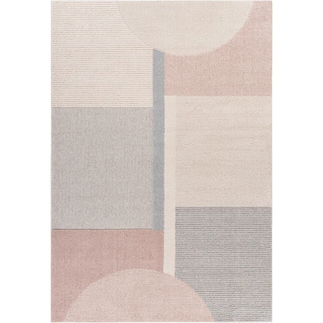 Surya XUF1001-5377 Flux 91 X 63 inch Dusty Pink Rug in 5 x 8, Rectangle