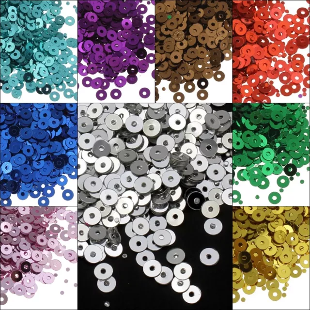 12000 lentejuelas perlas lisas para ropa joyería 4m hágalo usted mismo (100g / 10 colores)