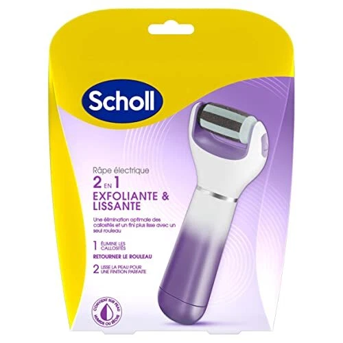 Scholl Râpe Pieds Electrique Velours Rouleau Exfoliant et Lissant et Piles In...