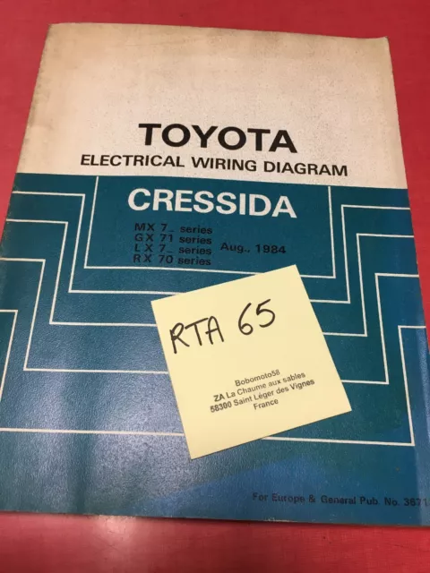 Toyota Cressida schéma diagramme électrique ( séries MX7_ GX71 LX7_ RX70 )