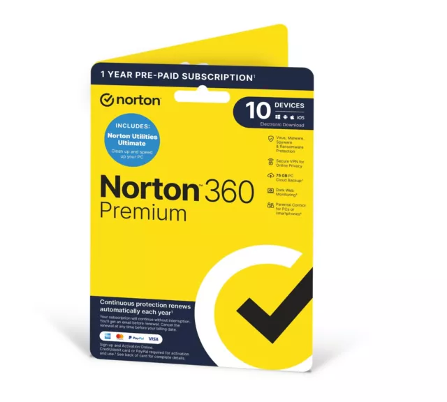 Norton 360 Superior + Utilities lo Último 2024 10 Dispositivo 1 Año 5 Minutos