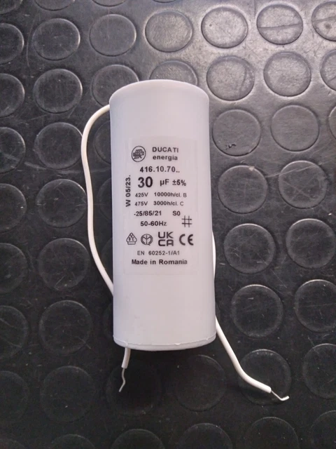 Condensatore Motore DUCATI 40uF/475V - Polipropilene, &Oslash;45x92mm, Per Applicazioni Industriali