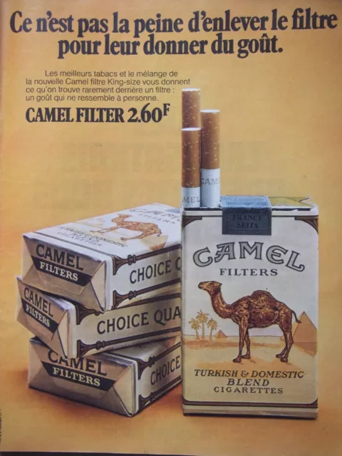 Publicité De Presse 1971 Cigarettes Camel Filter Les Meilleurs Tabacs