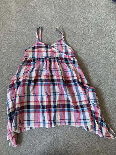 Marks and Spencer Indigo girls age 10 years tunic pink check top