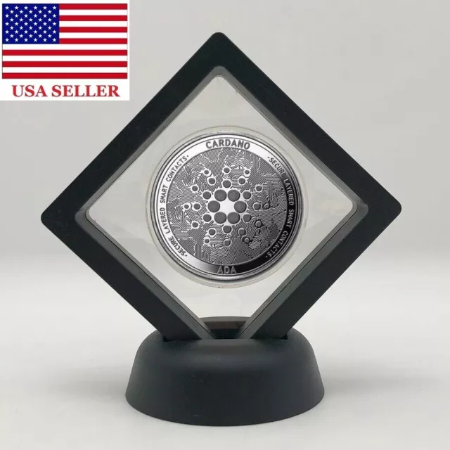 Cardano Silver Plated Crypto Coin With Stand - The Future Of Finance...
