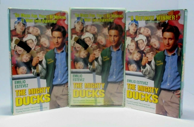 3 Old Vintage 1992 The Mighty Ducks VHS Tapes