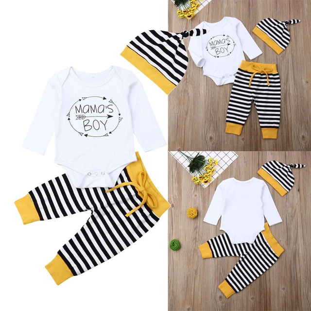 T-shirt neonato bambini vestiti lettera romper top pantaloni pantaloni set abiti