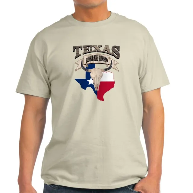 CafePress Bull Skull Born Texas 100% Cotton T-Shirt (1731731359)
