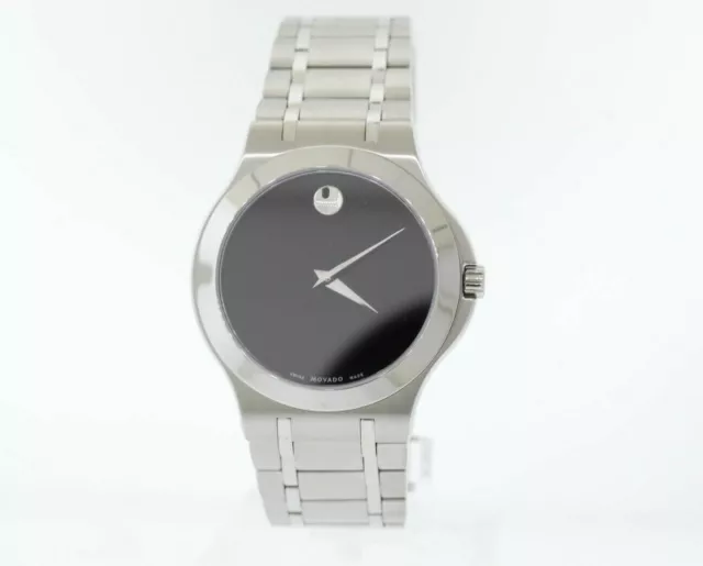 Uomo Movado 0606276 Corporate Exclusive Acciaio Inox Quadrante Nero Orologio