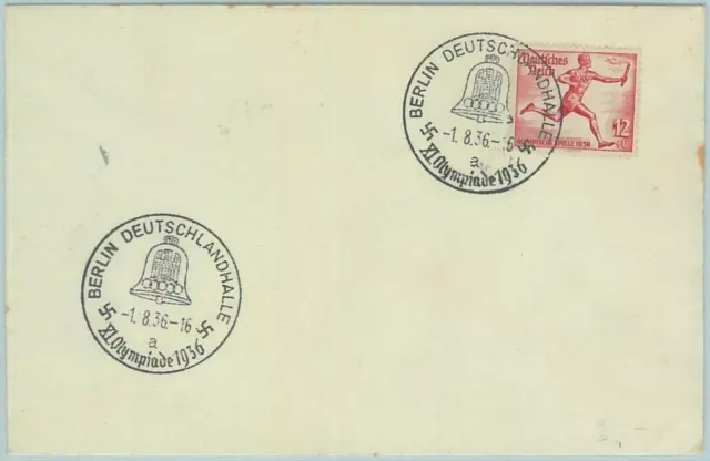 68138 - GERMANY - POSTAL HISTORY - CARD - 1.8.1936 Olympic postmark: BERLIN a