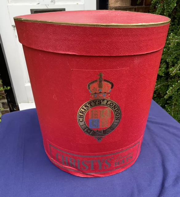 Vintage Christy's of London Hat Box, circa 1940s, Top Hat Box, Display, Prop