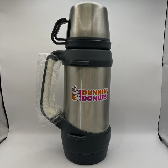 Dunkin Donuts 32oz Travel Mug Insulated Hot Cold Stainless Steel Thermos New!