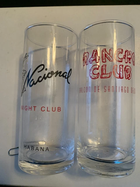 Set or 2 Ron Matusalem Cocktail Glasses Famous Cuban Cabaret & Bar Collection
