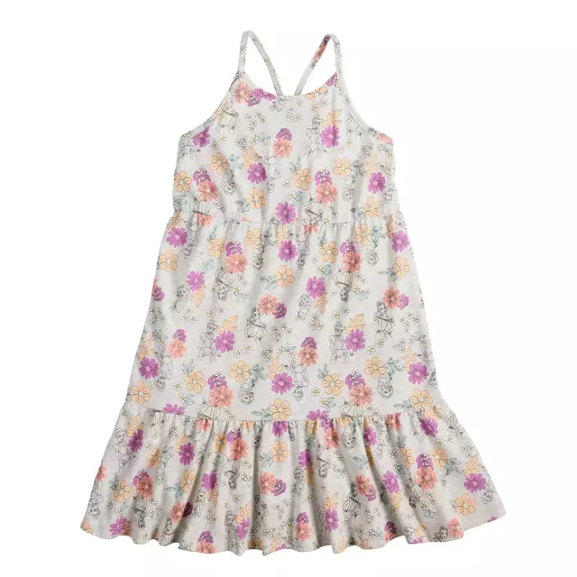 Disney Princess Cinderella, Jasmine & Belle Girls 5 Tiered Printed Floral Dress