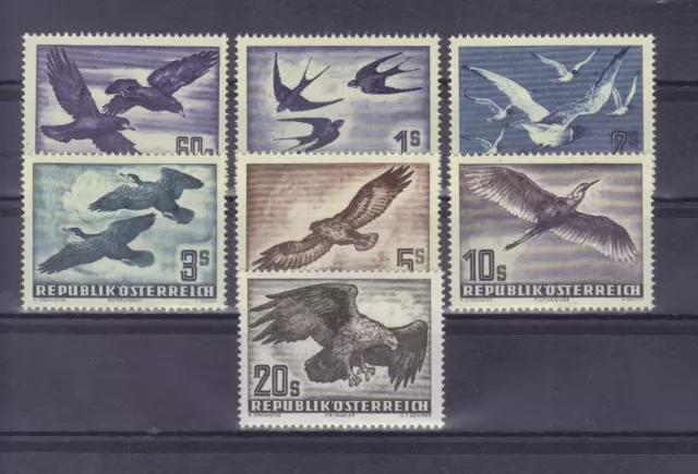 Österreich  1950 Flugpostserie "Vogelsatz" komplett  feinst postfrisch