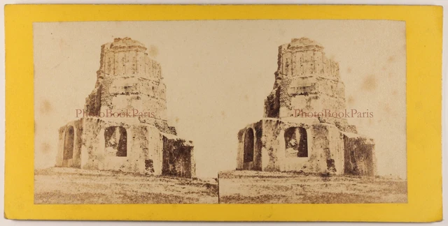 Frankreich Nîmes -umfang Magne c1865 Foto Stereo Vintage Albumin P70L3n