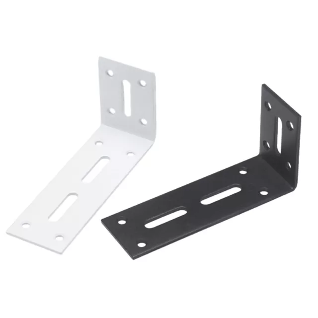 Matte Black L Shape Brackets Stylish Addition to Any Room Easy to Install