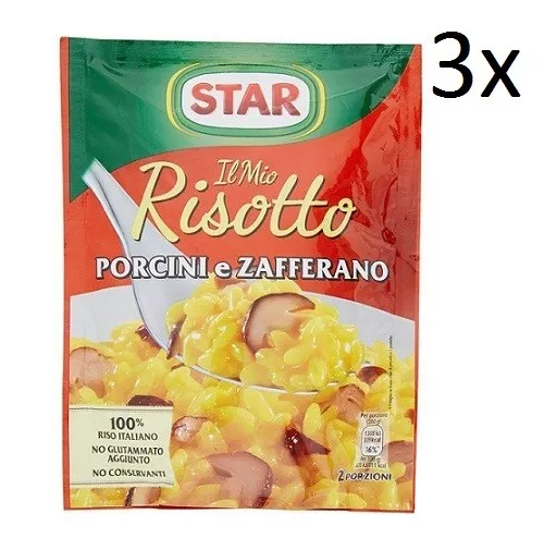 3 Star il mio Risotto Reis Safran und Steinpilze 175g italienisch Fertiggerichte