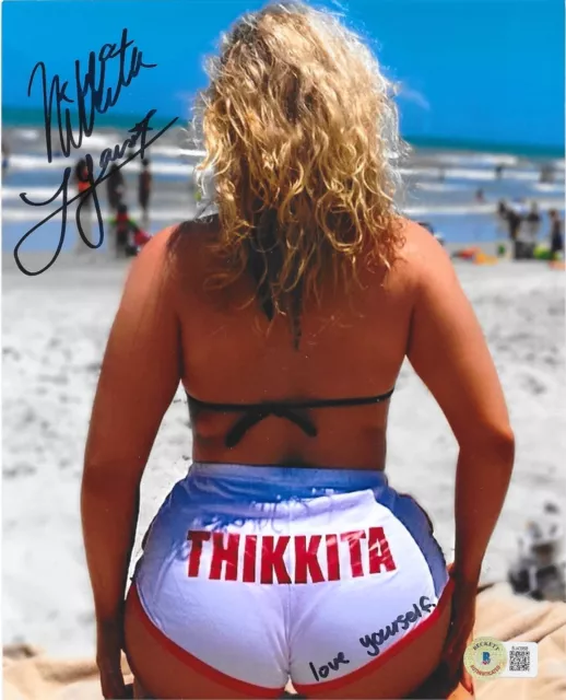 Nikkita Lyons Signed 8x10 Photo Thikkita NXT Autograph Sexy Diva Beckett C.O.A.