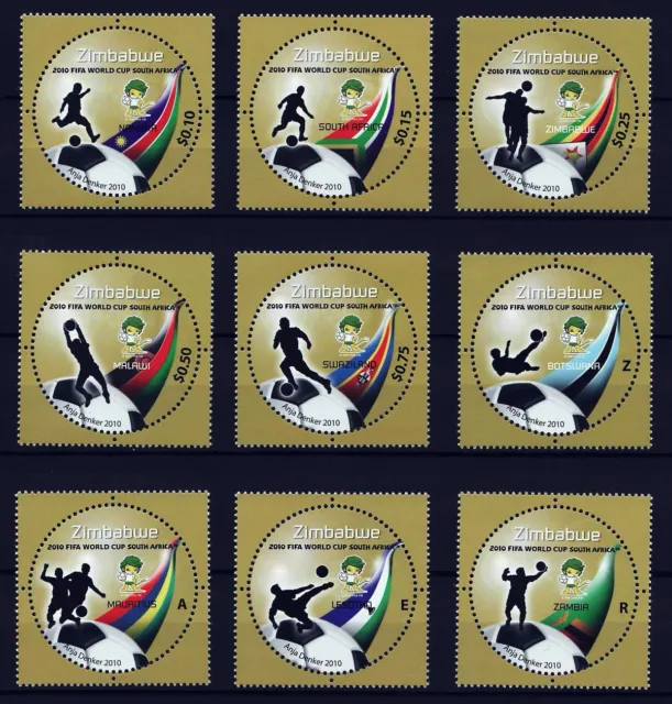 Zimbabwe 2010 SAPOA / Fifa World Cup, set MNH