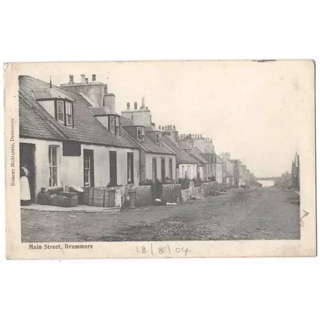 DRUMMORE Main Street, Wigtownshire, Old Postcard Postmark Drummore 1904