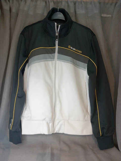 CROSSHATCH SERIES 55 Nxt Gen white grey zipped tracksuit top
