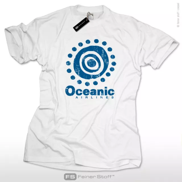 Oceanic Airlines für LOST Serie Fans Kult T-Shirt Dharma Initiative Fun