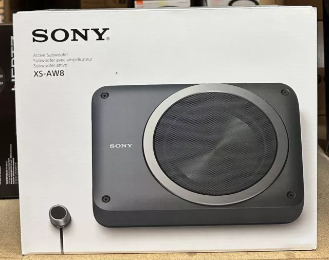 SONY under-Seat Car/Van sub Bass XS-AW8 Active Subwoofer with Remote Control