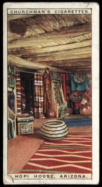 Tobacco Card, Churchman, CURIOUS DWELLINGS, Std, 1926, Hopi House Arizona, #3
