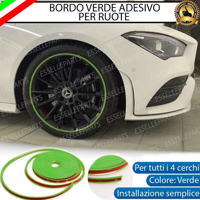 PROFILO RUOTE VERDE Bordo Adesivo Cerchi In Lega Resistente Agli Urti EUR 12,90 - IT - Foto 3