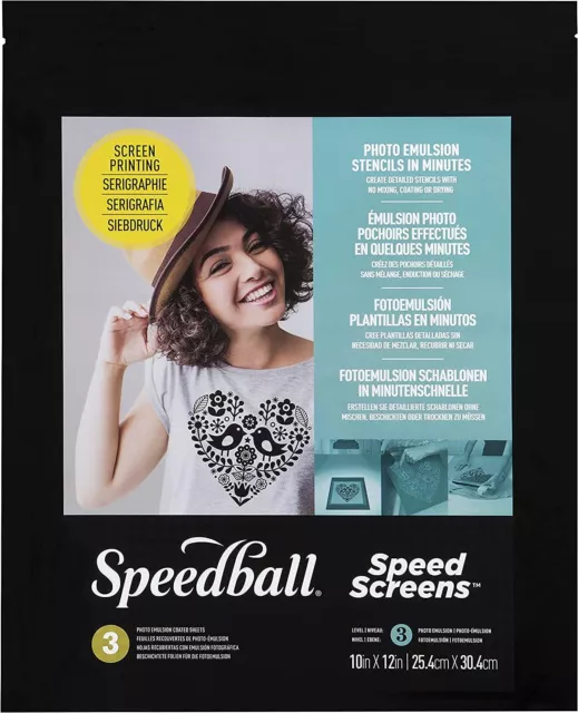 Pantallas de velocidad de impresión de pantalla Speedball de 10"" x 12"" - paquete de 3 unidades