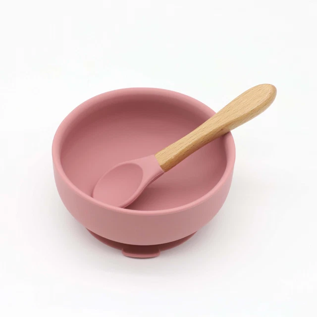 Baby Silicone Suction Bowl with Spoon Feeding Dinner Set for Baby and Toddler Uk