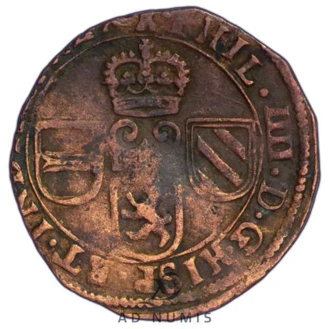 Pays-Bas Espagnols 1 liard 1649 Philippe IV  Cuivre pièce de monnaie