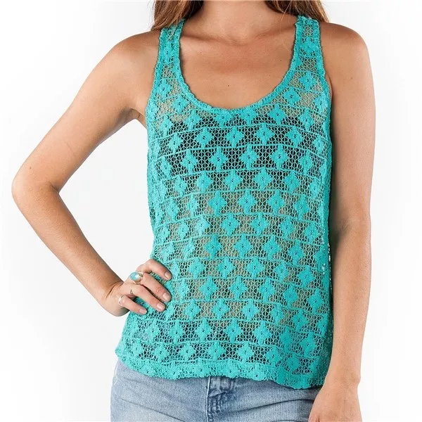 NWT WOMENS ELEMENT ALLISON TANK TOP $35 M seagrass blue turquoise skate