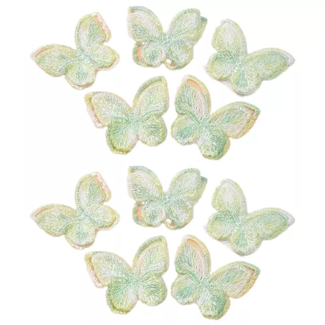 10pcs Embroidery Appliques Cute Multiple Applications Hairpin Garment Butterfly