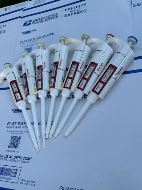 Thermo Scientific F1 Pipette 0.2-2/1-10/2-20/10-100/20-200/30-300/100-1000 LOT 7