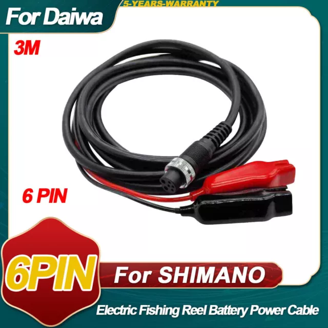 PROF POWER CABLE for Shimano Plays Plemio Electric Reel Power Cord 0.5~3.5M  2Pin $29.99 - PicClick