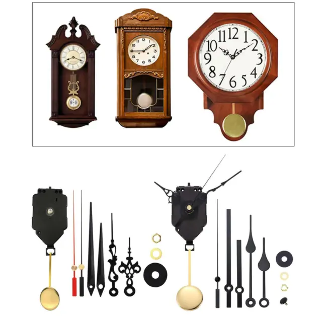 Mouvement d'horloge à pendule Carillon de rechange avec aiguilles et pièces