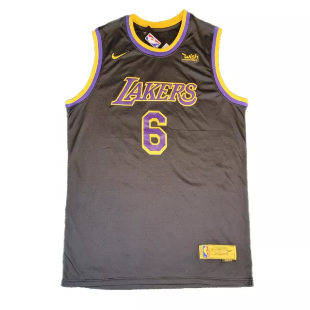 Nike LA Lakers LeBron James Black MVP Swingman Jersey Mens Sz Small  DH8060-010