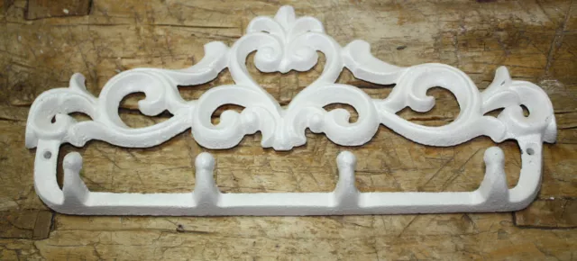 Cast Iron VICTORIAN STYLE HEART Towel Coat Hooks Hat Hook Key Rack Rustic