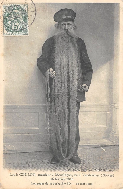 Cpa 58 Louis Coulon Mouleur A Montlucon Ne A Vandenesse Nievre Barbe Longue